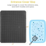 EVA Honeycomb Double-Layer Cat Litter Mat - BPA-Free, Waterproof & Easy to Clean in Gray