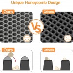 EVA Honeycomb Double-Layer Cat Litter Mat - BPA-Free, Waterproof & Easy to Clean in Gray