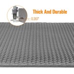 EVA Honeycomb Double-Layer Cat Litter Mat - BPA-Free, Waterproof & Easy to Clean in Gray