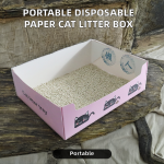 Auto Scooper Disposable Foldable Travel Paper Litter Box – Odor Control & Auto-Care Health Material